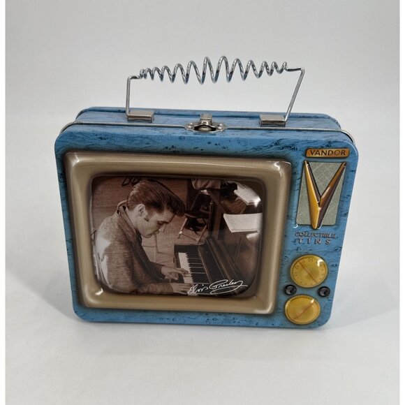 Elvis Presley Collectible Tin Lunch Box By Vandor Can't Help Falling In Love - Picture 1 of 10